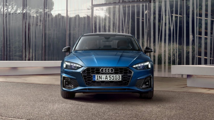 A5 sportback bleu vu de face
