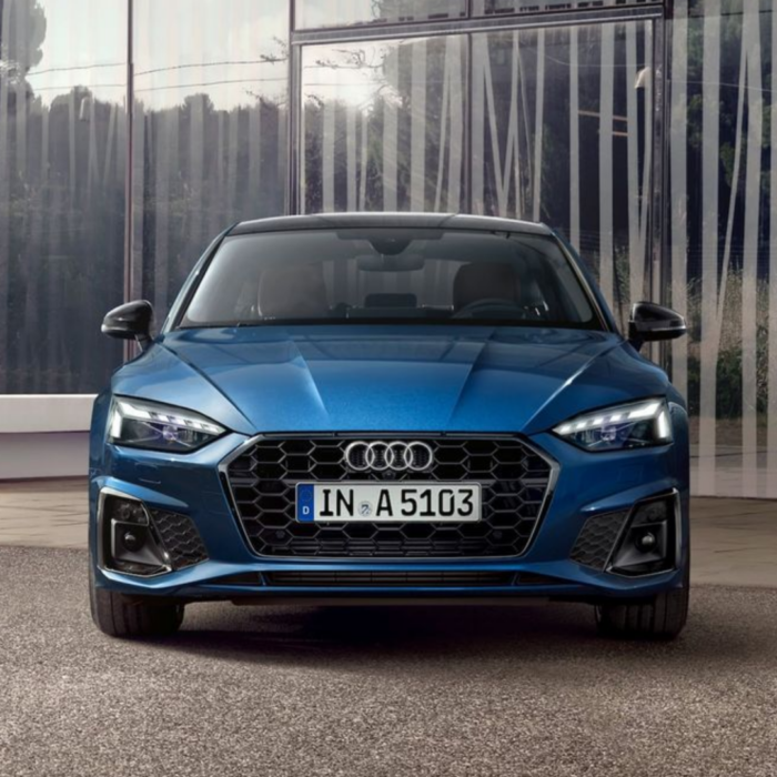 A5 sportback bleu vu de face